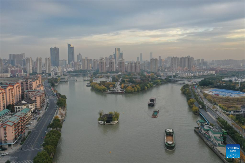 Jiangxi : la vue le long du Grand Canal à Wuxi