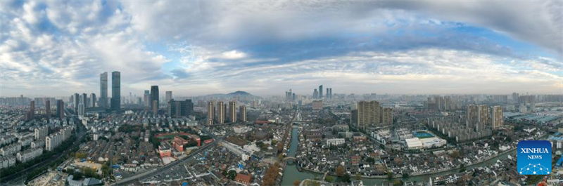 Jiangxi : la vue le long du Grand Canal à Wuxi