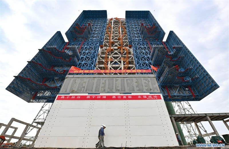 La construction du premier site de lancement spatial commercial chinois atteint une étape importante