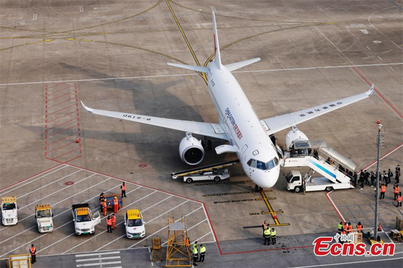 L'avion de ligne chinois C919 a effectué son premier vol sur la nouvelle route Shanghai-Beijing