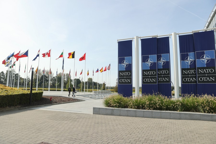 Photo prise le 11 octobre 2023 montrant le siège de l'OTAN à Bruxelles, en Belgique. (Xinhua/Zhao Dingzhe)