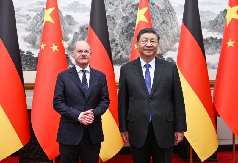 Xi Jinping rencontre le chancelier allemand