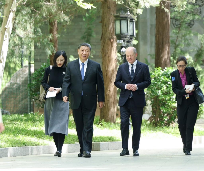 Xi Jinping rencontre le chancelier allemand