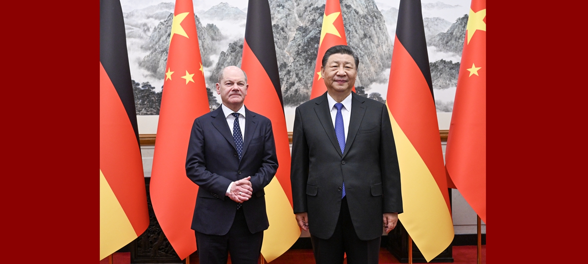 Xi Jinping rencontre le chancelier allemand