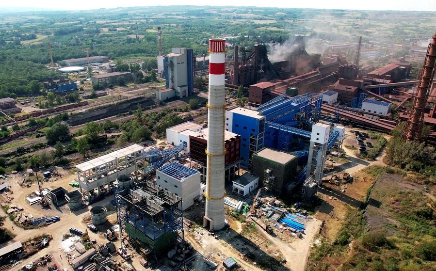 L'aciérie Smederevo du groupe HBIS en Serbie, photo prise le 16 août 2021. (Xinhua via HBIS Serbia Co., Ltd.)