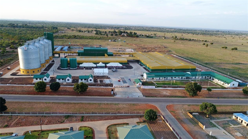 Un projet d'usine de transformation de farine de maïs en Zambie, construit avec l'aide de la Chine. (Photo / Ma Yihui)