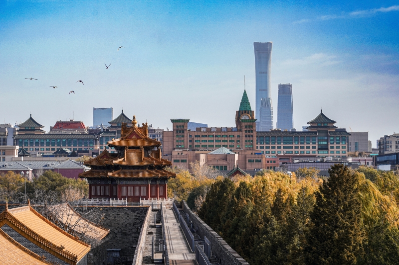 En photos : les magnifiques paysages au début de l'hiver le long de l'axe central de Beijing