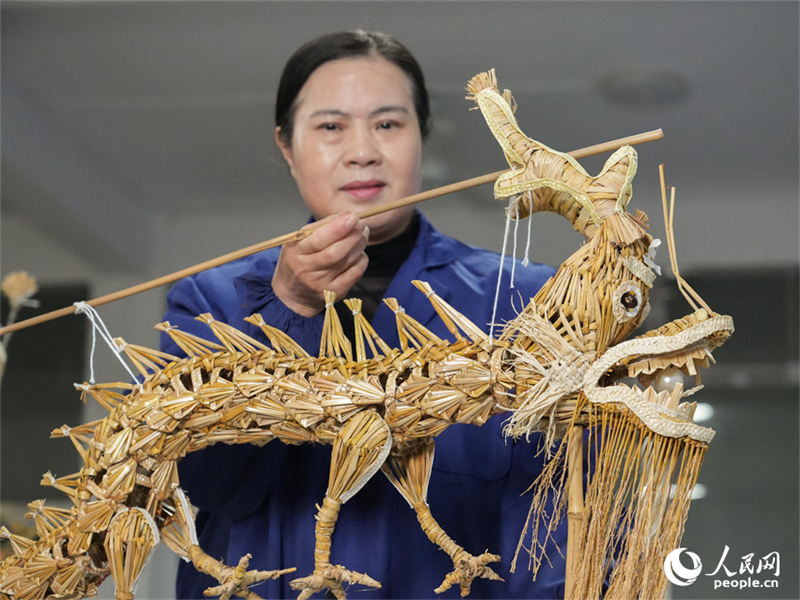 A la découverte du patrimoine culturel immatériel national : la transformation de la paille en une danse du dragon millénaire à Hukou, dans le Jiangxi