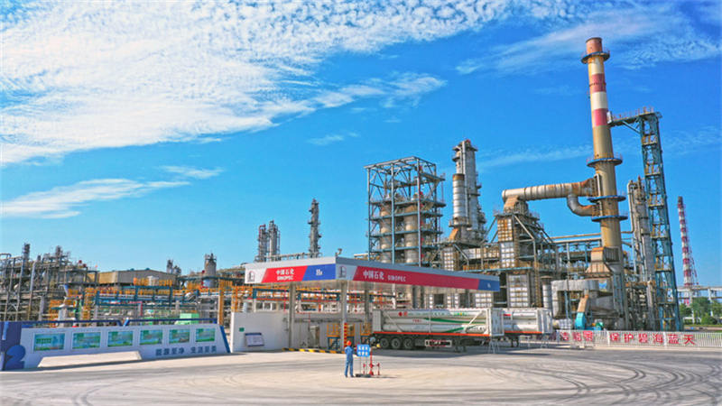 Site du projet de production d'hydrogène à partir d'eau de mer à Qingdao, dans la province orientale du Shandong. (Photo fournie par Sinopec)