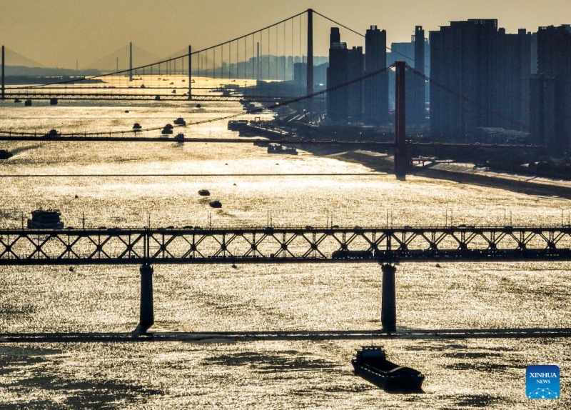 Hubei : le port de Yangluo à Wuhan, port majeur sur le fleuve Yangtsé