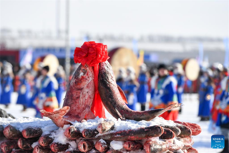 Jilin : ouverture d'un festival de tourisme culturel sur le thème de la pêche hivernale à Songyuan