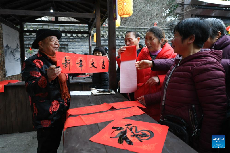 Sichuan : des activités culturelles lancées pour célébrer la prochaine Fête du Printemps