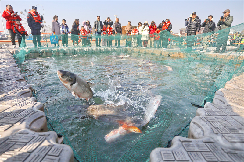 Zhejiang : ouverture du festival des marchandises du Nouvel An à la « Cité du poisson » de Jiaxing