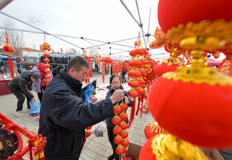 Ningxia : à Yinchuan, les marchés ruraux ont une forte saveur du Nouvel An