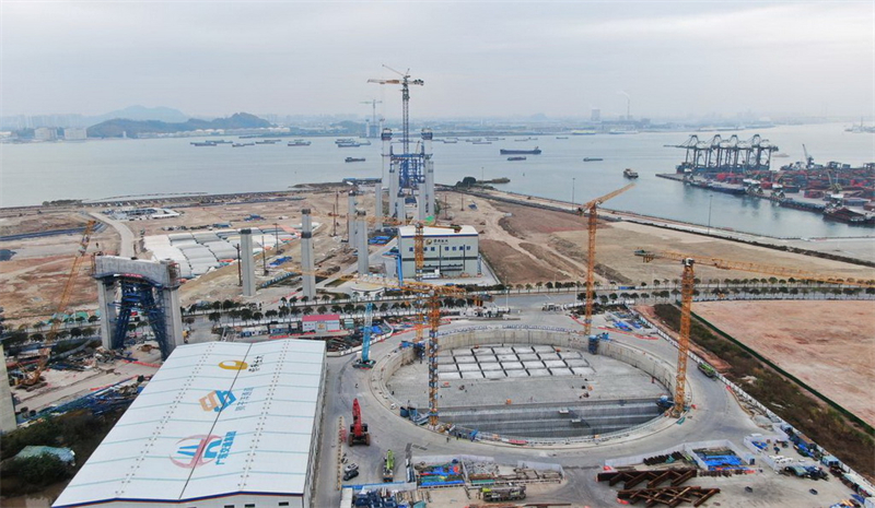 Guangdong : la construction du grand projet de passage maritime de Shiziyang progresse sans heurts