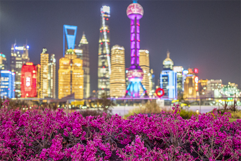 Shanghai : les splendides paysages urbains nocturnes du nord du Bund attirent de nombreux touristes