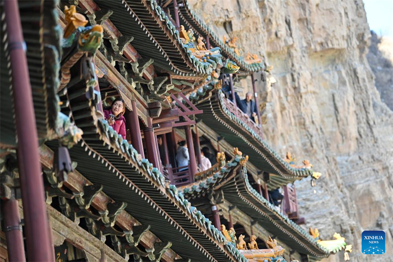 Shanxi : le spectaculaire temple Xuankong suspendu à Datong