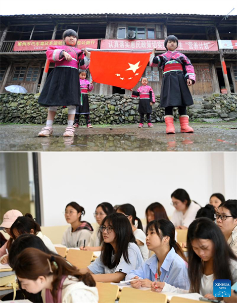Guangxi : d'une route de montagne à l'université, portée dans un panier sur le dos puis poussée par son rêve