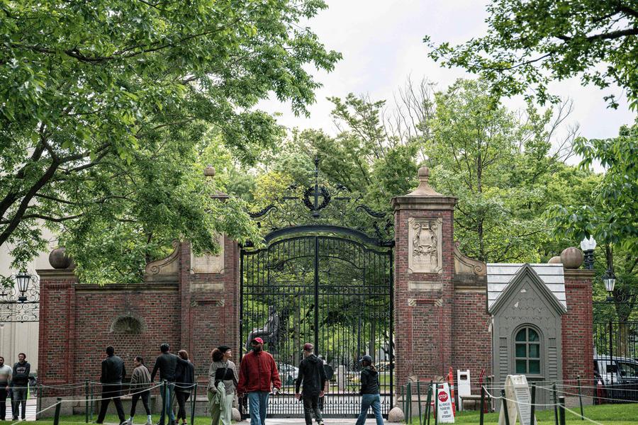 Photo prise le 24 mai 2025 montrant le campus de l'université Harvard à Cambridge, dans le Massachusetts, aux Etats-Unis. (Xinhua/Ziyu Julian Zhu)