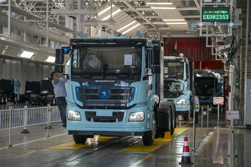 Shaanxi : à Xi'an un camion super lourd sort des chaînes toutes les 4,8 minutes