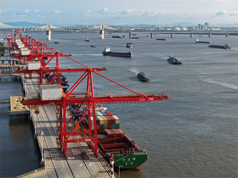 Anhui : la production du port intelligent de Wuhu bat son plein