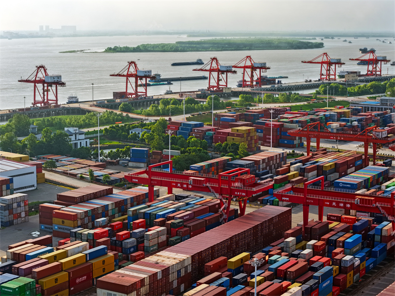 Anhui : la production du port intelligent de Wuhu bat son plein