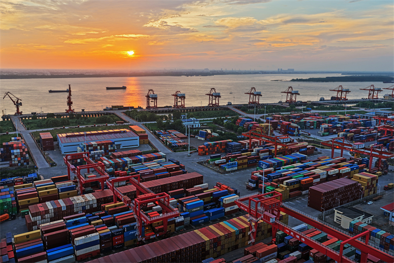 Anhui : la production du port intelligent de Wuhu bat son plein