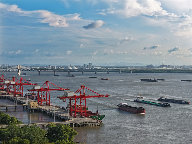 Anhui : la production du port intelligent de Wuhu bat son plein