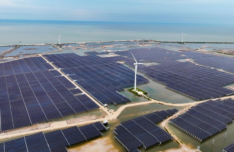 Shandong : la ville de Dongying utilise des terres de champ pétrolifères en friche pour développer des énergies propres