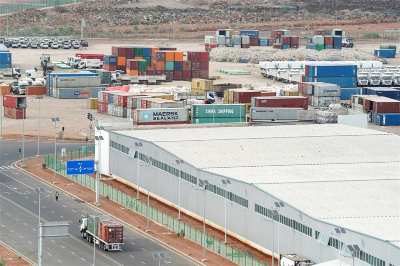 Photo prise le 15 septembre 2022 montrant la zone de libre-échange international de Djibouti. (Xinhua/Liu Chang)