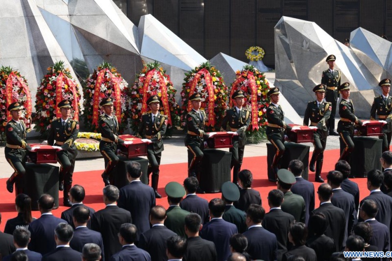 Les dépouilles de 30 martyrs chinois de la guerre de Corée inhumées dans leur patrie