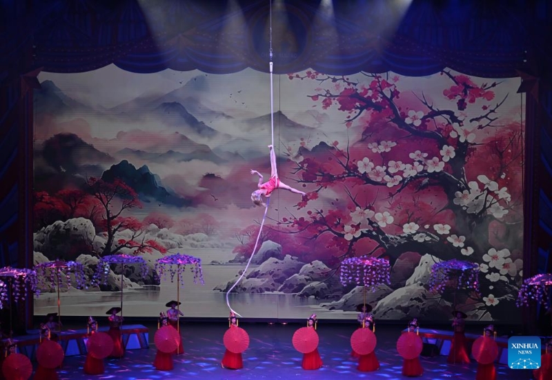 Hebei : ouverture du Festival international du cirque à Wuqiao, la « terre natale de l'acrobatie » en Chine