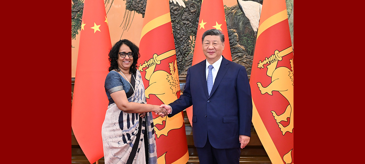 Xi Jinping rencontre la PM sri-lankais