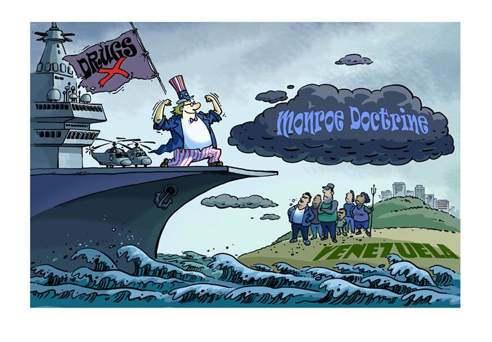 Commentaire illustré sur la pression américaine sur le Venezuela : « Une démonstration de force »