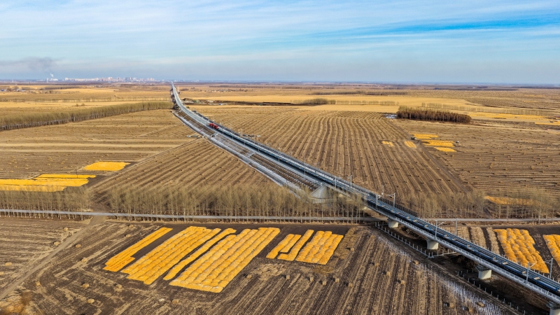 Heilongjiang : fin de la pose de la voie ferrée à grande vitesse Harbin-Yichun