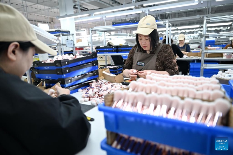Hebei : l'industrie des pinceaux de maquillage stimule l'économie locale du comté de Qingxian