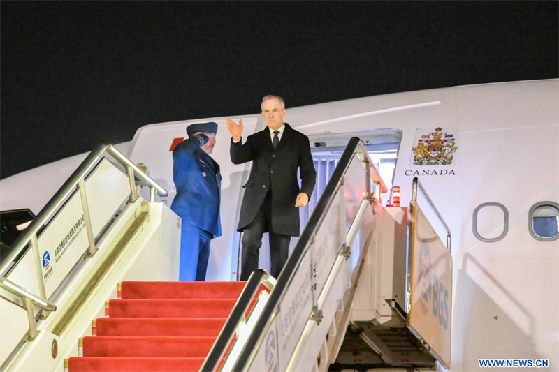 Arrivée du Premier ministre canadien à Beijing pour une visite officielle