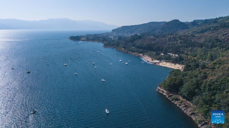 Yunnan : les paysages du lac Fuxian à Yuxi