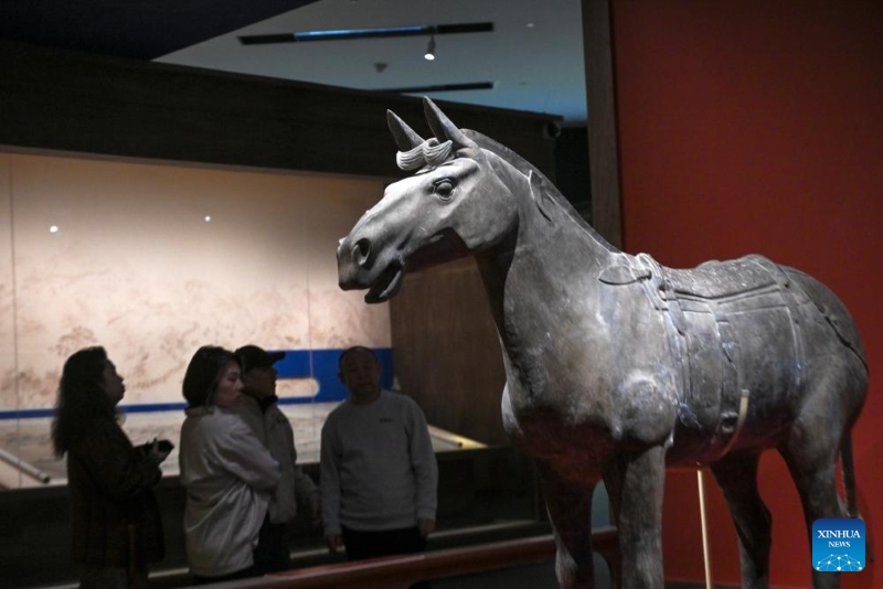 Ouverture d'une exposition sur le thème de l'Année du Cheval du zodiaque chinois à Beijing