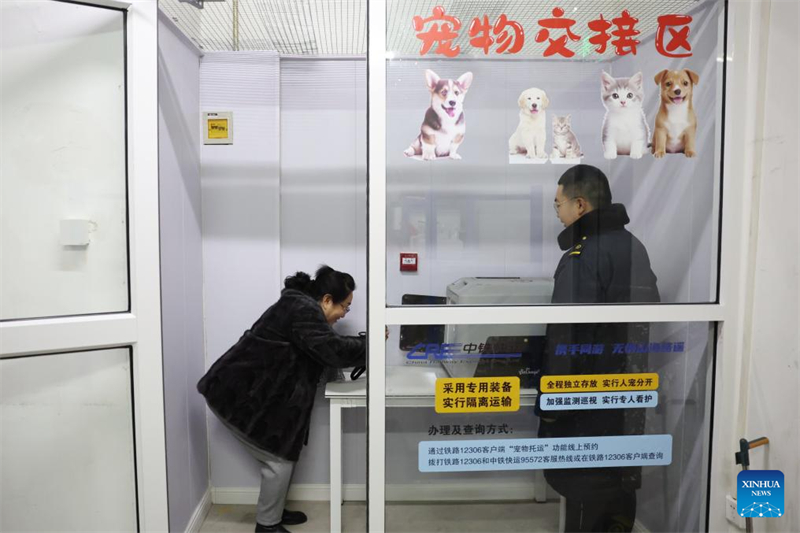 La Chine étend ses services de transport ferroviaire à grande vitesse d'animaux de compagnie pour les voyages de la Fête du Printemps