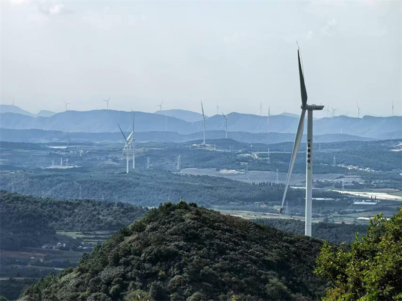 Le Parc éolien de Tongquan, dans la province du Yunnan (sud-ouest de la Chine). (Photo/Leïla Ben Atitallah)