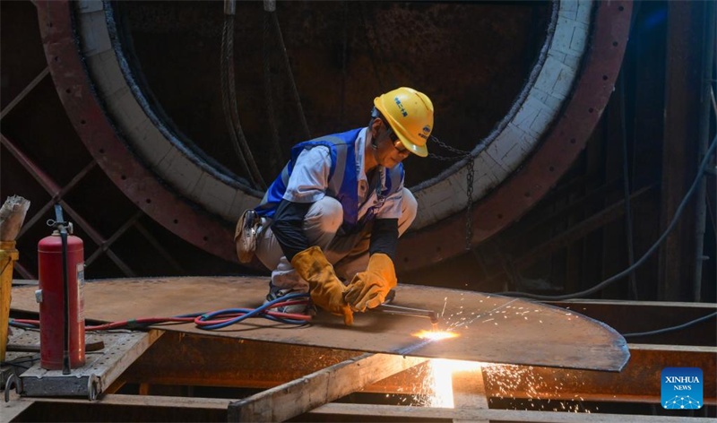 Hainan : un tunnel sous-marin en construction à l'embouchure de la rivière Sanya