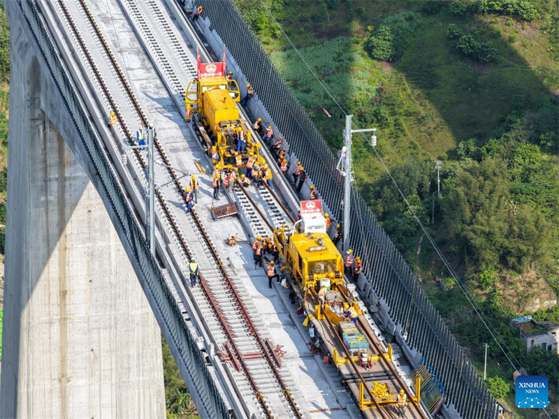 Le chemin de fer à grande vitesse Chongqing–Wanzhou entre dans la phase de pose des voies