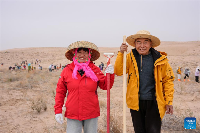 Gansu : des volontaires construisent un avenir vert sur les terres sablonneuses de Minqin