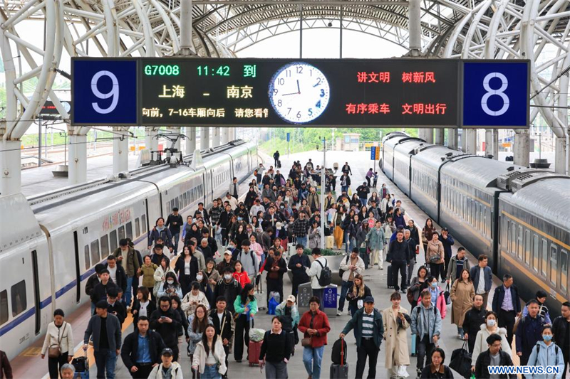 Le réseau ferroviaire chinois s'apprête à assurer 158 millions de voyages de passagers pendant la période des congés de la fête du Travail