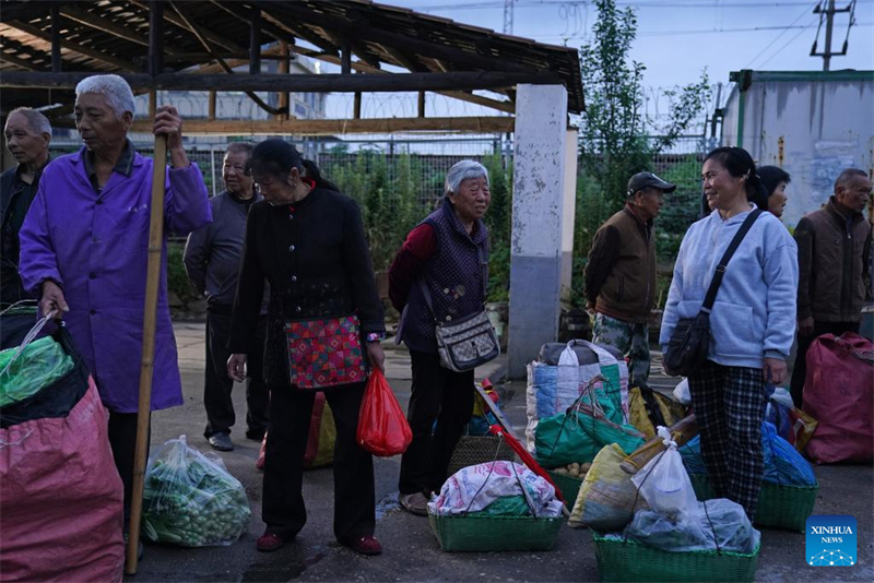 Jiangxi : lancement d'une ligne de bus spéciale pour les agriculteurs dans le village de Jiaxi