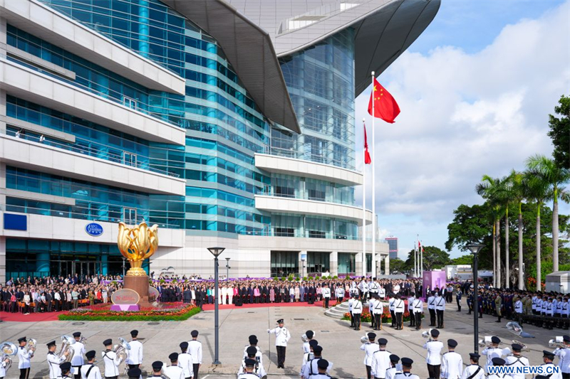 Chine : cérémonie célébrant le 29e anniversaire de la rétrocession de Hong Kong à la mère patrie