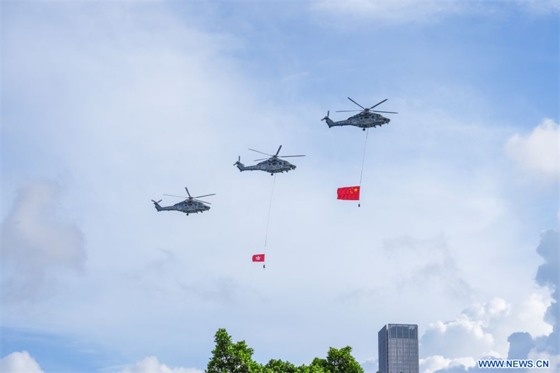 Chine : cérémonie célébrant le 29e anniversaire de la rétrocession de Hong Kong à la mère patrie