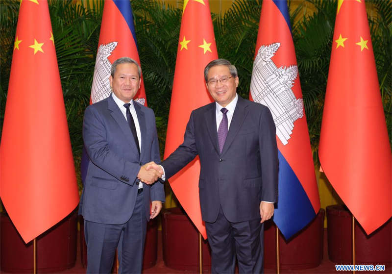 Le Premier ministre chinois s'entretient avec son homologue cambodgien