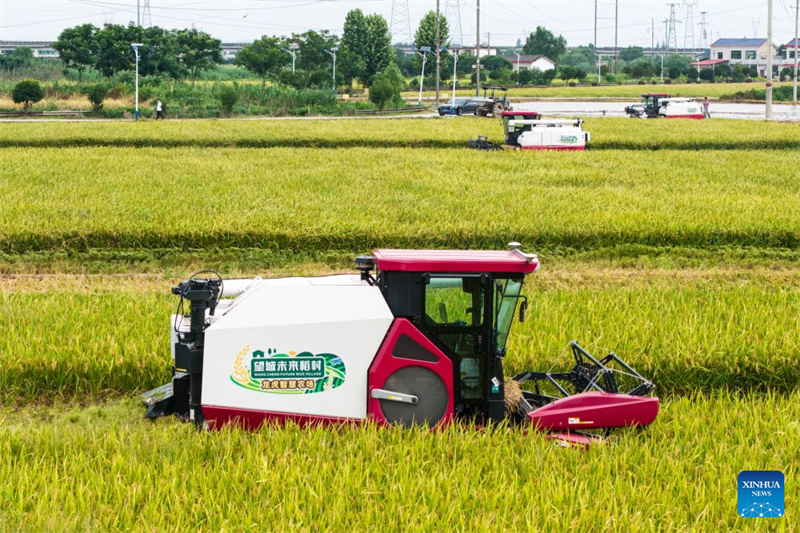 Hunan : des agriculteurs déploient des machines et équipements agricoles dans le village de Xiangjiang